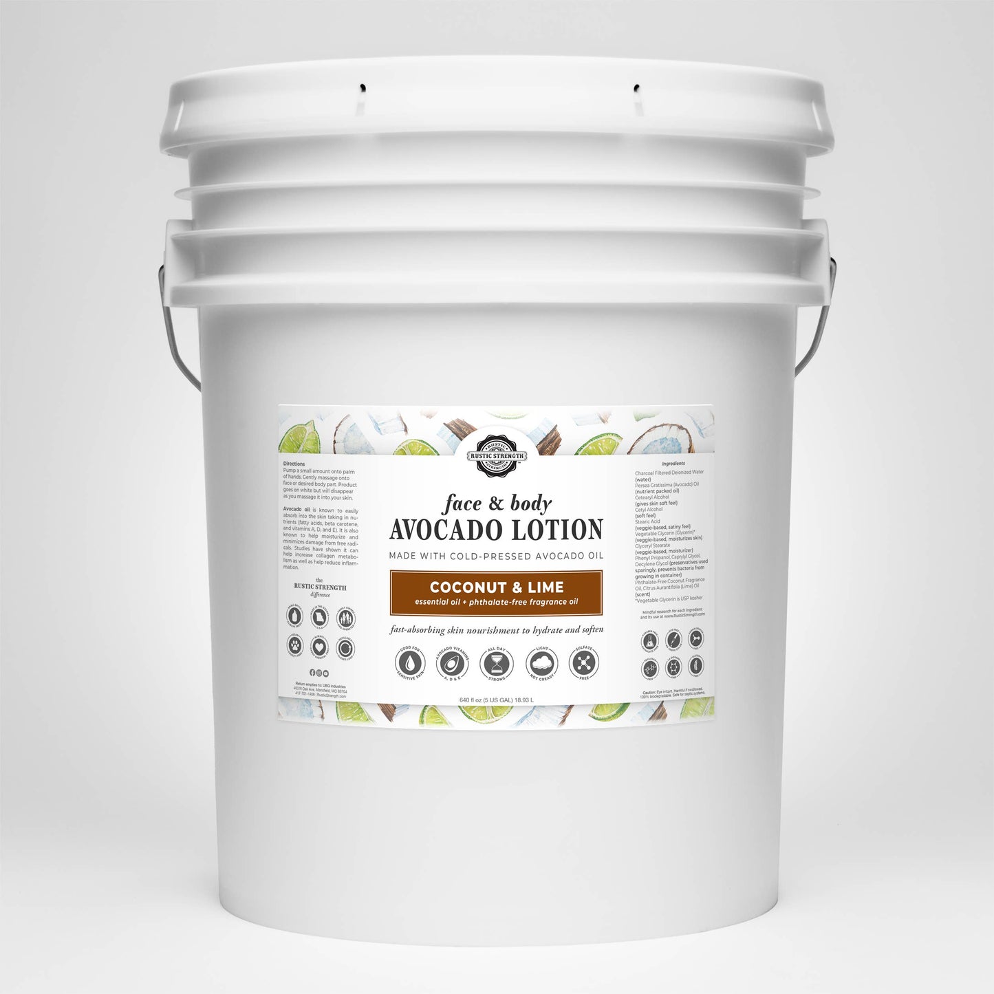 Bulk Avocado Lotion for Face and Body- Mild Formula, Paraben-Free