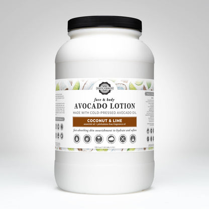 Bulk Avocado Lotion for Face and Body- Mild Formula, Paraben-Free