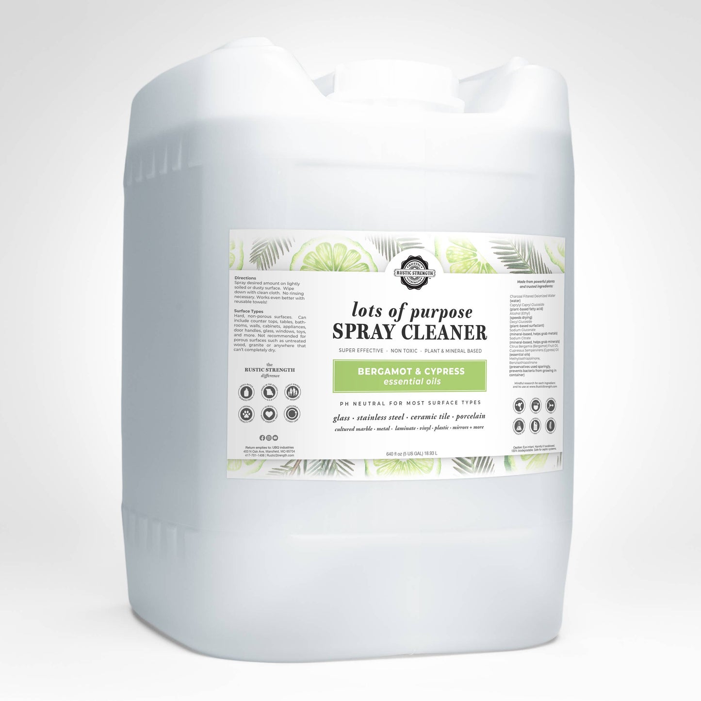 Rustic Strength: Multi-Purpose Spray Cleaner | Lemon Lime Orange Grapefruit