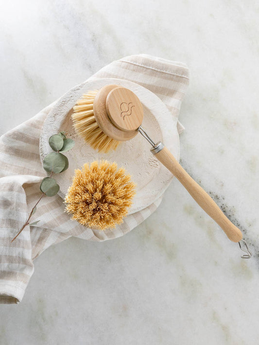 Earth Ahead: Sisal Bamboo Dish Brush with Replaceable Head – Wide Design