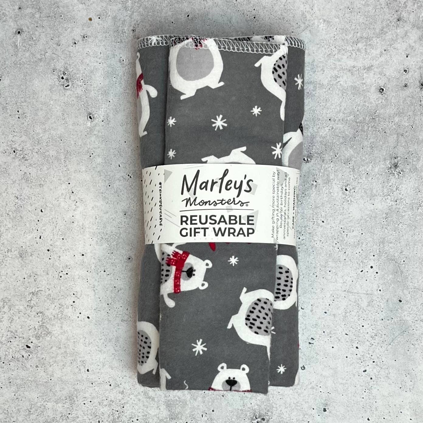 Holiday Reusable Gift Wrap | Marley's Monsters 3 pc Set