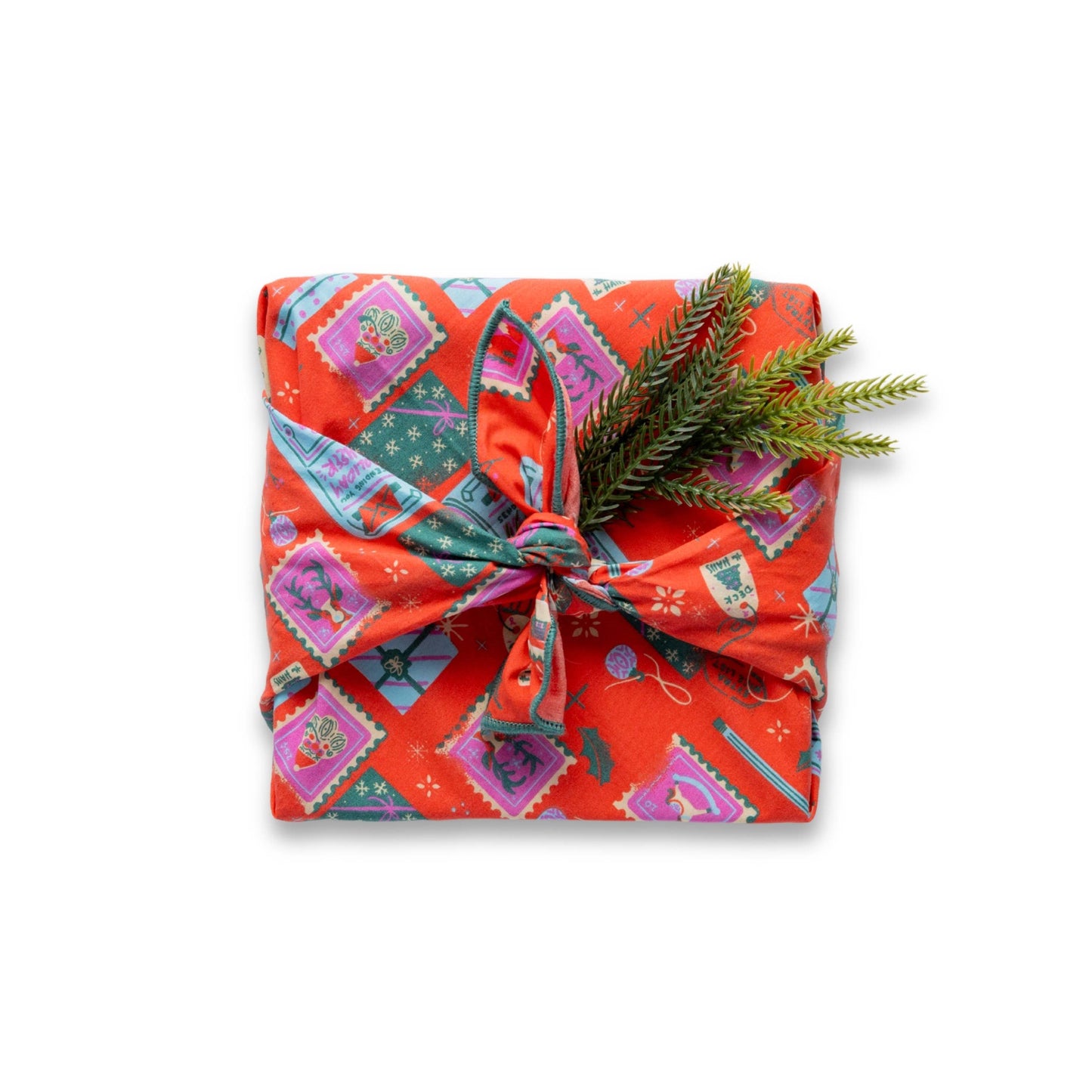 Reusable Fabric Gift Wrap, Season's Greetings, Org. Cotton | Bee's Wrap