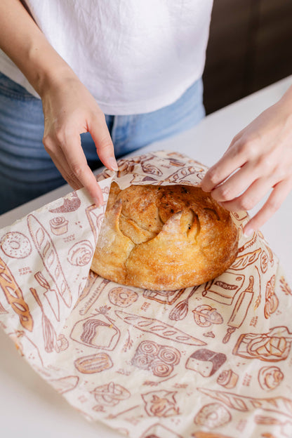 Bakery Lane - Bread Wrap, Seasonal Print | Bee's Wrap