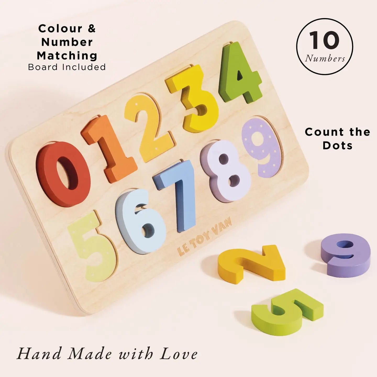 Le Toy Van Inc. Counting Wooden Numbers Shape Sorter | Tiny Tulip Haus