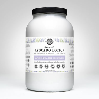 Bulk Avocado Lotion for Face and Body- Mild Formula, Paraben-Free