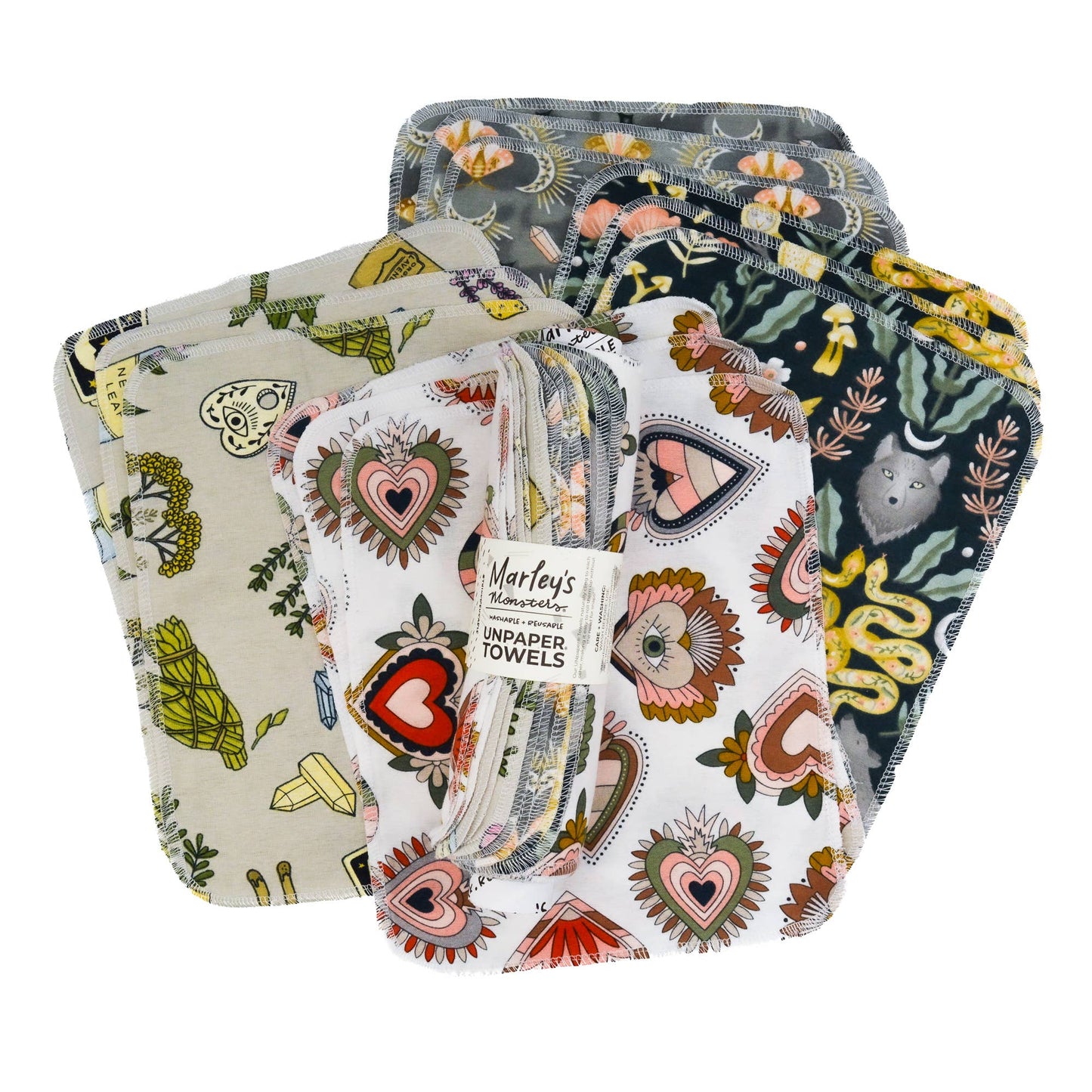 UNpaper® Towels: Prints, 12 count with craft tube, Marley's Monsters