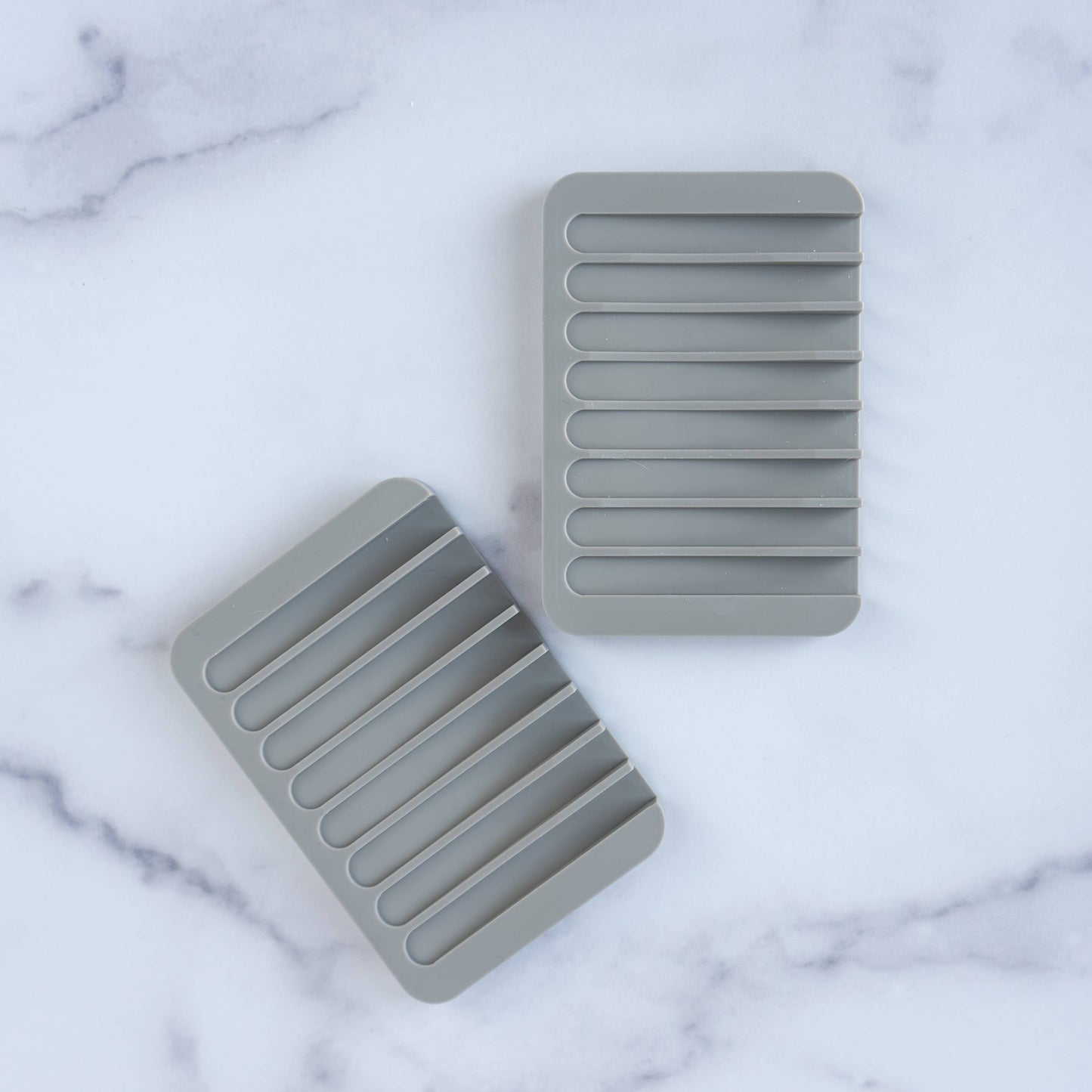 Earth Ahead: Waterfall Silicone Soap Dish - Stone Grey