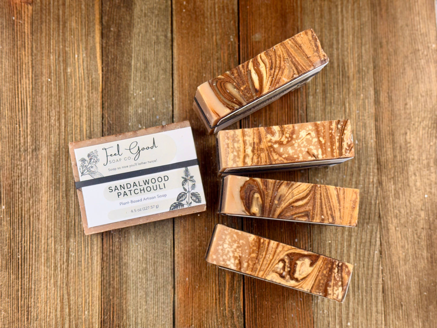 Sandalwood Patchouli Soap w/ Coconut Milk & Shea Butter | Feel Good Market