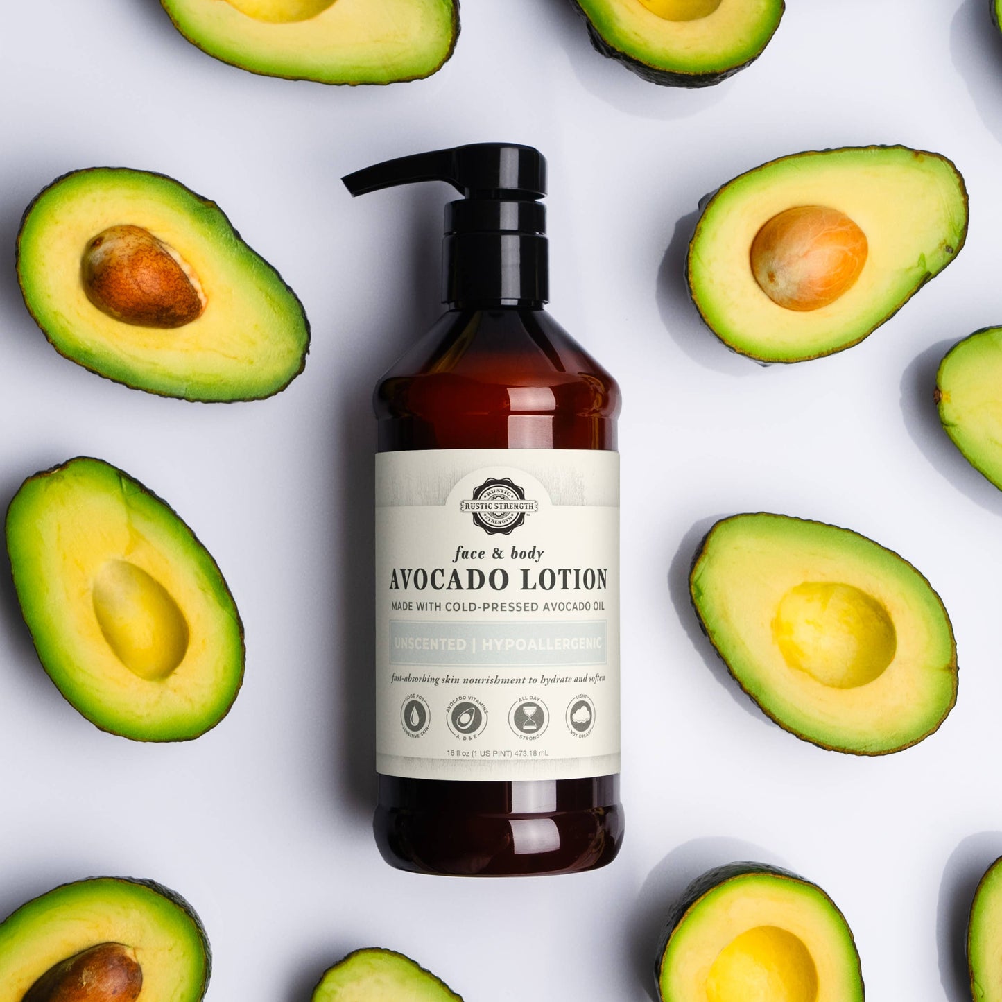 Bulk Avocado Lotion for Face and Body- Mild Formula, Paraben-Free