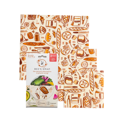 Bakery Lane - Assorted 3 Pack - Seasonal Print | Bee's Wrap